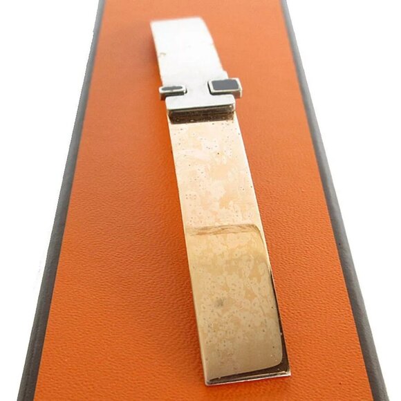 Auth HERMES Barrette Hair Clip Pink Gold/Silver/Black metal/enamel s0157i - Picture 3 of 8